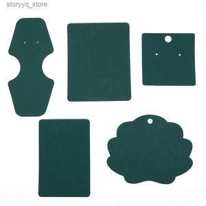 Étiquettes Tags 50pcs vert bijoux emballage cartes boucle d'oreille carte collier carte anneaux carte bracelet cartes pinces à cheveux étiquettes d'affichage de détail Q240217