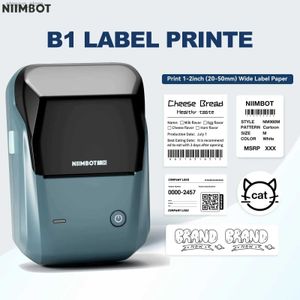 Etiketten Tags Niimbot B1 Mini thermische labelprinter Mobiele zak Zelfklevende stickerprinter QR-code UV-tagprijs Draagbare etiketteermachine Q240217