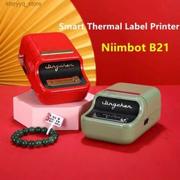 Étiquettes Étiquettes Niimbot B21 Imprimante d'étiquettes thermique sans fil Mini imprimante d'étiquettes de codes à barres portable Machine d'autocollant d'étiquette de prix de téléphone portable 20 mm - 50 mm Q240217