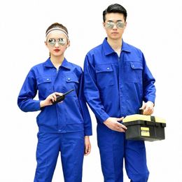 Vêtements de travail Vêtements de travail pour hommes Femmes Salopette Homme Femme Usine Atelier Uniformes Installati Mécanique Réparateurs Vêtements t1F1 #