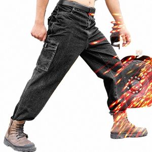 Arbeidsverzekering Broeken Heren Werk Lassen Werknemers Anti-verbranding Slijtvaste Multi-pocket Overalls Auto Reparatie Jeans l5Xs#