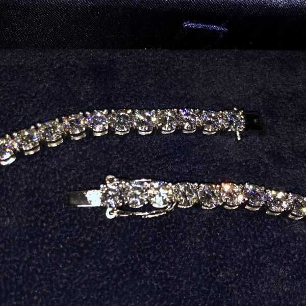 Joyería de diamante de laboratorio S925 Certificado de gia de plata 5 mm Excelente Corte Hpht Diamond Lab Collar de tenis de diamantes cultivados