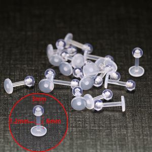 Labret Lip Piercing Sieraden 1000 STUKS Groothandel Transparante Ringen Oorstekers Oorbellen Wenkbrauw Buik Navel Acryl Onzichtbare 230614