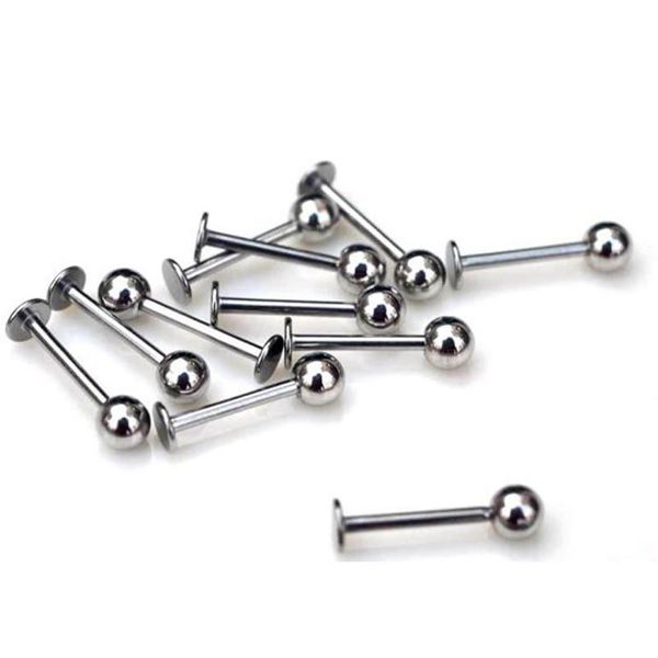 Labret Labio Piercing Joyería 10 Unids 18G Bola Anillo de Labio Nariz Oreja Barra Stud Acero Inoxidable Piercing Joyería Del Cuerpo Venta al por mayor Entrega de Gota Dhito