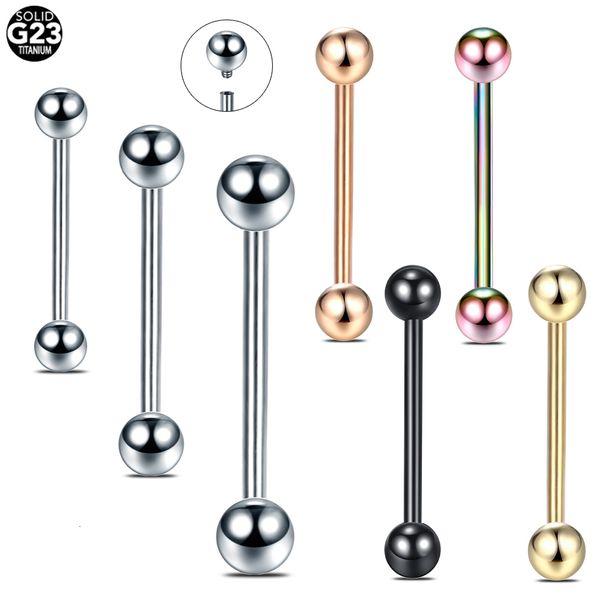 Labret Piercing de labio Joyería 10 Unids Internamente Rosca Barra de lengua Industrial Barbell Pezón Anillos Pirsing Tragus Helix Pendiente Pircing 230615