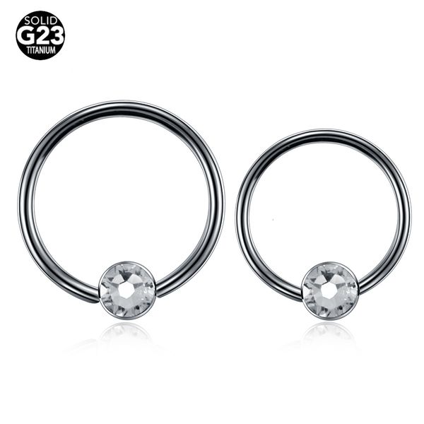 Labret Lip Piercing Bijoux 10Pcslot 16G Anneau de perle captive Plat Gem Nez Hoop Septum Anneaux BCR CBR Boucles d'oreilles Mamelon 230906