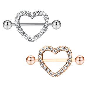 Labret Lip Piercing Sieraden 14G Dainty CZ Liefde Hart Tepelringen Tong Ring Staal Vrouwen Halters 58 