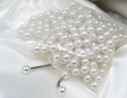 Labret Lip Piercing Jewelry 200pcsLot Body piercing jewelry Acrílico Pearl Balls Reemplazo LipLabretCejaLenguaOmbligo Reemplazo 16G 14G 230802