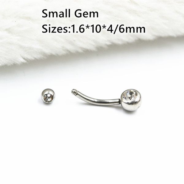 Labret Lip Piercing Bijoux 50PCS Bijoux de CorpsDouble Cristal Clair Gemmes Petites Tailles Nombril Nombril Acier 14Gx10xMM Shine 230614