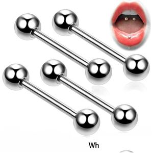 Labret Lip Piercing Sieraden 5 stks/partij 925 Sterling Sier Tong Ring Wenkbrauw Tepel Barbell Bar Body Drop Levering Dhgarden Dhaum