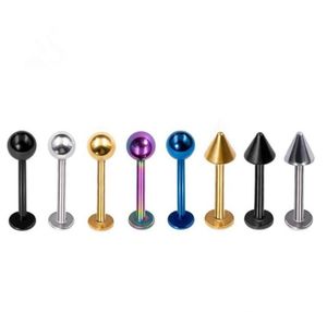 Piercing Labret para labio, joyería para cuerpo cónico/punta de bola, acero inoxidable, trago, oreja, Labret, anillos, pendiente de hélice, entrega directa 2021 X7Evr