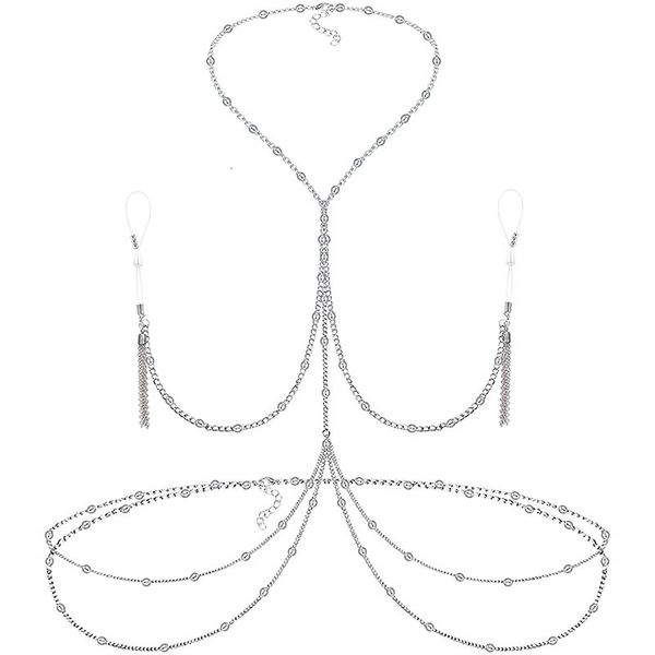 Labret – Piercing à lèvres, bijoux, faux anneaux de mamelon pour femmes, Sexy, sans anneau avec colliers, nœud coulant réglable, 230906