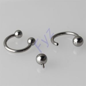 Labret lèvres Piercing bijoux G23 filetage interne boule fer à cheval anneaux oreille Tragus sourcil anneau nez cerceau Septum mamelon 231012