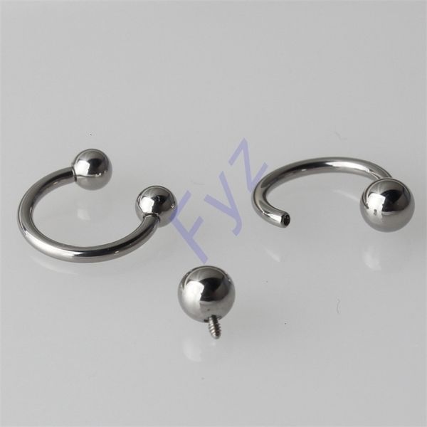 Labret Piercing para labio joyería G23 bola de rosca interna anillos de herradura oreja Tragus ceja anillo nariz aro tabique pezón 230615