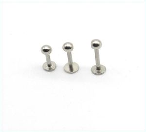 Labrret Lip Piercing sieraden Labret Ring Lip Stud Bar staal 16 gauge body sieraden Liage Tragus Piercing Chin MJfashion Dhdwp9203090