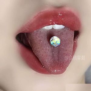 Bijoux de perçage à lèvres labret recommandant fortement la 14g personnalisée fille épicée et douce œuf cool blanc pierre plate inférieur langue