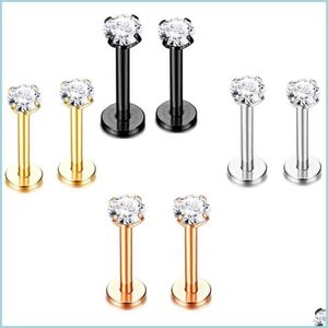 Labret Lip Piercing Bijoux Chirurgical En Acier Inoxydable Sourcils Nez Lèvre Captive Perle Anneau Langue Piercing Tragus Cartilage Boucle D'oreille Bo Dhbs8