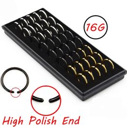 Labret Lip Piercing Bijoux tajam 40 Pcs BOÎTE 316L Staianless Acier Faux Nez Stud Septum Tragus Sourcil Anneau Corps 230614