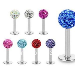 Labret Piercing Tong Ringen Labret Lip Ringen Womens Labret Stud Lip Bars Body Piercing Sieraden 30PCSLOT6835734