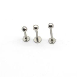 Labret Anneau Lip Stud Bar Acier Chirurgical 16 Gauge Populaire Corps Bijoux Cartiliage Tragus Monroe Piercing Menton Helix Ball 16G205E