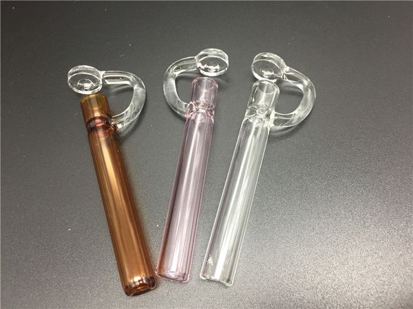Laboratoires verre eau fumer mini tuyaux de cire d'huile CONCENTRÉ TASTERS tube en borosilicate avec une extension conçue pour tamponner
