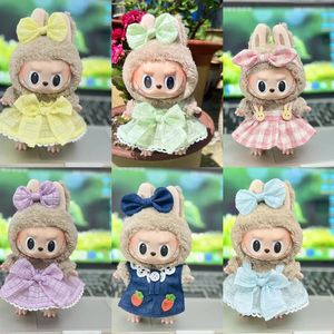 Labubu -poppenkleding Fashion kleding Hoodies voor 15 cm Doll Time om gevulde poppen accessoires te chillen Cosplay Dress Gift zonder Doll 240513