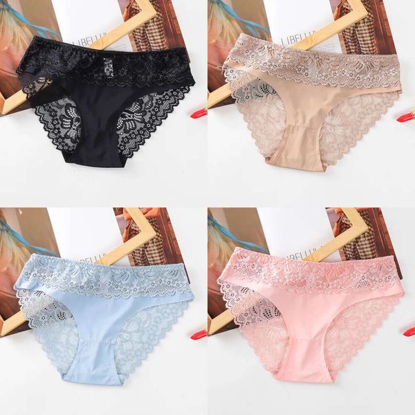 En dentelle 3pcs sous-vêtements culotte pour les femmes en nylon intime de lingerie sexy