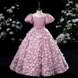 Appliques en dentelle Flower Girls Dress Wedd New Teenage Childre