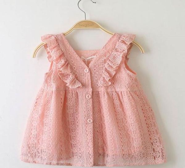 Robe d'été en dentelle pour bébé fille, tenue de princesse, rose, jaune, vert, petite robe douce, vêtements pour enfants de 15 ans, nouvelle collection 2020, AX5727643762