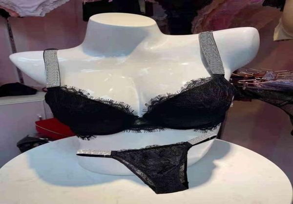 Sujetador de encaje Secrets para mujeres sexy Bikini caliente Tanga Ropa interior Bragas de mujer Conjunto de sujetador push up ajustable Letra Rin Lencería 2103223193224