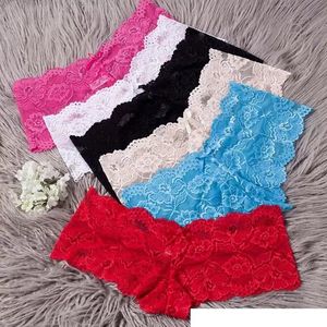 Calzoncillos de encaje Bragas Mujer Bikini Ropa interior panty Mujer sexy Lencería erótica negro blanco rojo color