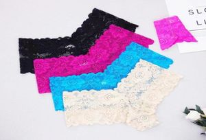 Briefes de dentelle PAUGNE FEMMES BIKINI Sous-vêtements femme Panty Femme sexy érotique lingerie noir blanc rouge couleur navire 9147762