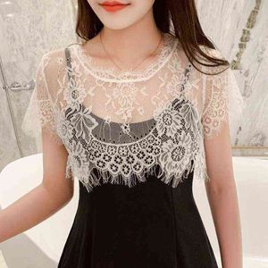 Lace afneembaar half shirt blousebottoming shirt cover nek nek kraag kraag nep kraag mini cape poppen kraag choker y1229