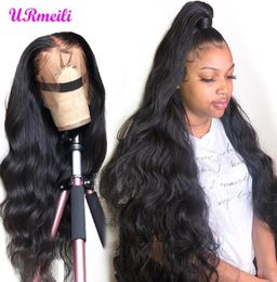 Lace Lace Front Human Hair Wig Body Wave 150 densité Remy Hair Wig Lace Front Perruque Natural Natural Blots Bleached 13x4 Part profond 7759053