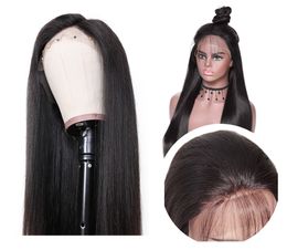 Lace Front Human Hair Wigs 13*4 Lace Sluiting Wig Braziliaanse rechte haarpruik voor zwarte vrouwen Lace frontale pruik