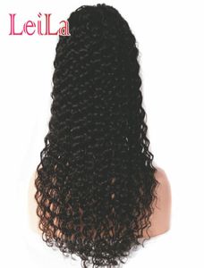 Perruques de cheveux humains avant en dentelle pour femmes noires Remy Brésilien Deep dentelle de dentelle avant pré-cueilli avec des cheveux de bébé9577962