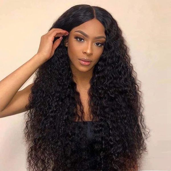 Lace Front Loosse Bouclés Perruque Synthétique Fibre Résistant À La Chaleur Avec Bandeau De Cheveux De Bébé Curl Lâche Facile à Porter Perruques Synthétiques Lacefront Perruques Pour Femmes