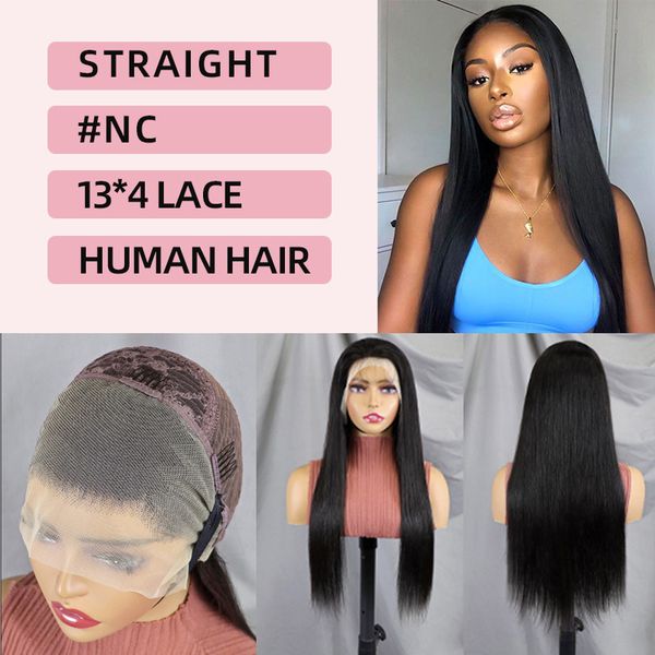 Perruque avant en dentelle Full Real Hair Band Full Frontal Wig Full Head Wig Natural Human Heug Hair Wigs for White Women