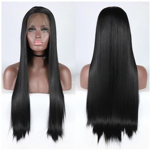 Perruque Lace Front Cheveux Humains Raides 12-28Inch Mesdames Frontale Brésilienne Fontal