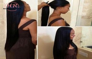 Lace Front Wig Silky rechte Braziliaanse maagdelijk menselijk haar 150 dichtheid gebleekte knopen vooraf geplukte haarlijn met babyhaar5250599