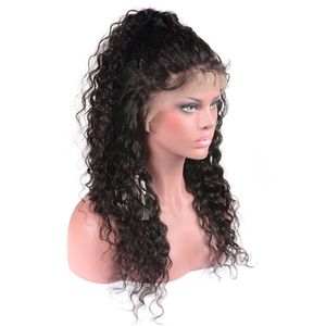 Perruques avant de lacet 150% densité bouclés avant de lacet perruques de cheveux humains pour les femmes noires brésilien vague d'eau avant de lacet perruques de cheveux humains