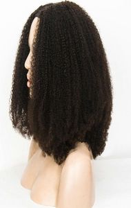 Lace Full Wig Human Hair 4B 4C Afro Kinky Curly Pruiken voor zwarte vrouwen Braziliaanse Humain Remy 130 14inch9963761