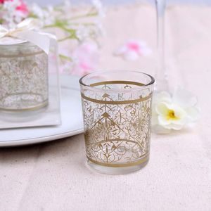 Patrón de encaje Tenedor de velas Favoritos de boda Té de cristal Luz de vela Partido Favor de regalo Decoración del hogar Nuevo