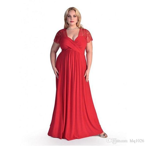 Dentelle grande taille femmes longueur de plancher robe maxi élégant Vintage Sexy robe de soirée femmes dames robe livraison gratuite