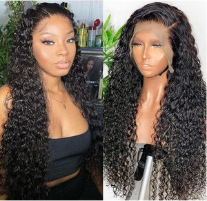 Lace Lace Real Hair Wig Wig European et American Femmes Long Hair Wig 13x4 Front Lace Real Hair Wig Full Foth Hand Woven 100% Human Hair peut être perméable et teint de couleur naturelle