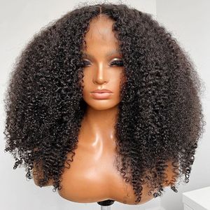 Lace s 13x6 HD Kinky Curly Frontal Cheveux Humains Sans Colle 13x4 Transparent 4c Bords Avant Pour Les Femmes 30 34 Pouces 230629