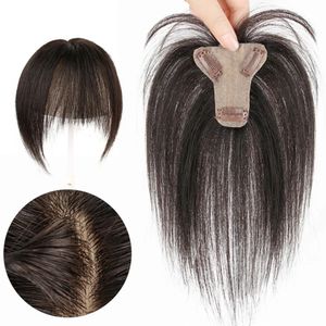 Lace s 7 cm x 8 cm Echthaar-Topper für Frauen, Clip-in-Topper mit 3D-Air-Pony-Haarteilen für leichten Volumenverlust, Grau 230928