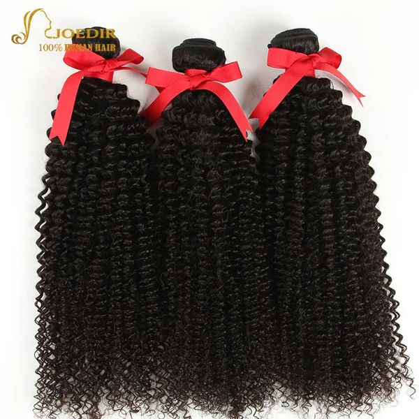 Lace s Joedir cheveux mongol Afro crépus bouclés paquets tissage humain court peut être fait à Non Remy 231007