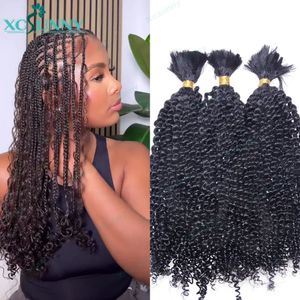 Lace S Kinky Curly Bulk Human Hair para trenzar Color 30 27 Doble dibujado Venta al por mayor Birmano Boho Trenzas Paquetes Sin trama 231007