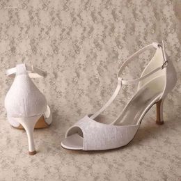 Lace S chaussures robes Sandales Discus pour le mariage T-STRAP 8CM Sandal DiCount Dre Shoe T-Trap 644 D B9AC